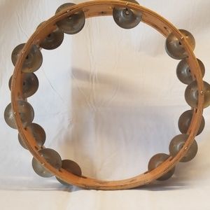 Vintage headless double row tambourine 10" round